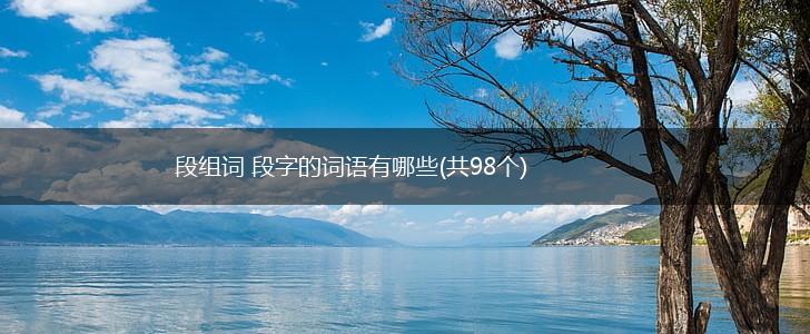 段组词 段字的词语有哪些(共98个),第1张