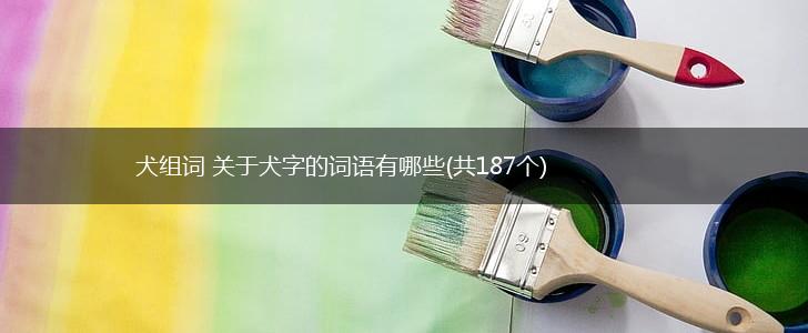 犬组词 关于犬字的词语有哪些(共187个),第1张