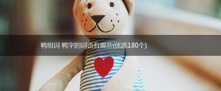 鸭组词 鸭字的词语有哪些(优选180个),第1张