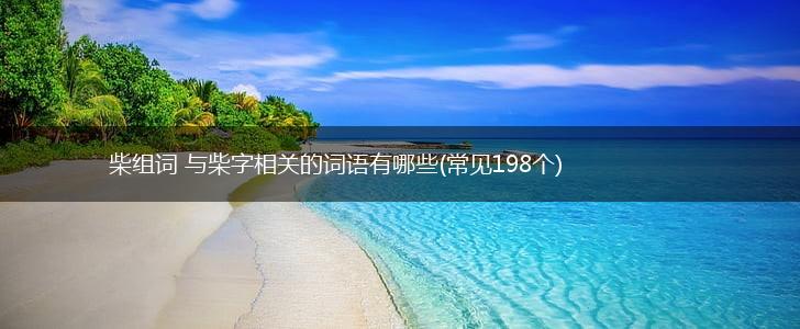 柴组词 与柴字相关的词语有哪些(常见198个),第1张