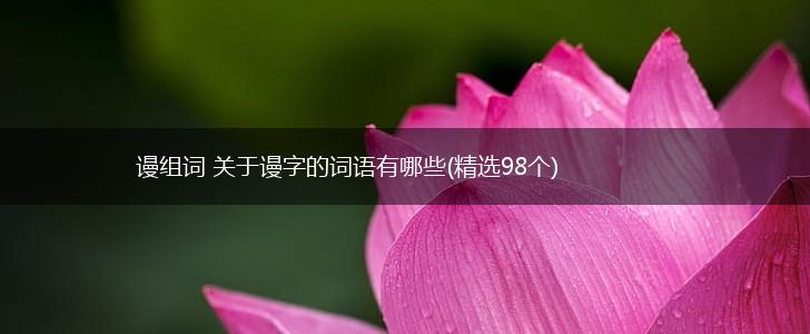 谩组词 关于谩字的词语有哪些(精选98个),第1张