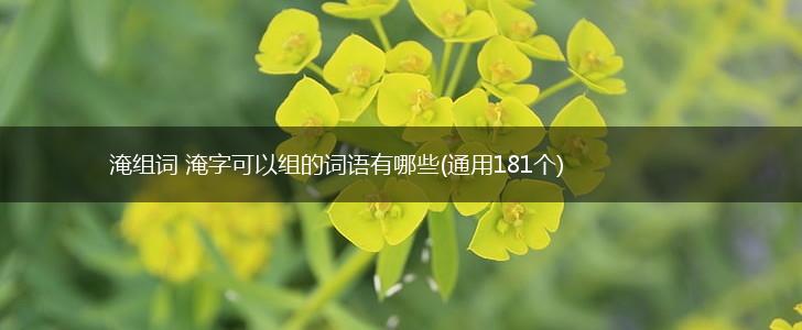 淹组词 淹字可以组的词语有哪些(通用181个),第1张