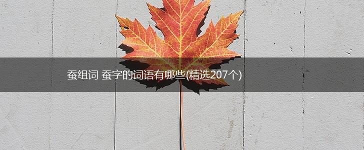 蚕组词 蚕字的词语有哪些(精选207个),第1张