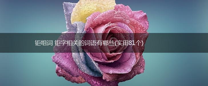 钜组词 钜字相关的词语有哪些(实用81个),第1张