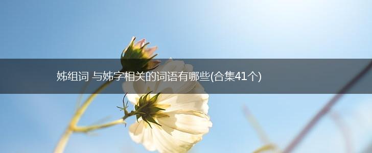 姊组词 与姊字相关的词语有哪些(合集41个),第1张