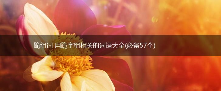 跪组词 用跪字组相关的词语大全(必备57个),第1张 跪组词 用跪字组相关的词语大全(必备57个),第1张