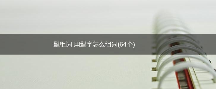 髦组词 用髦字怎么组词(64个),第1张