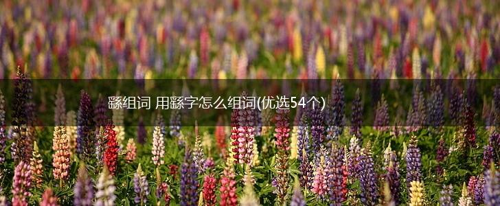 繇组词 用繇字怎么组词(优选54个),第1张